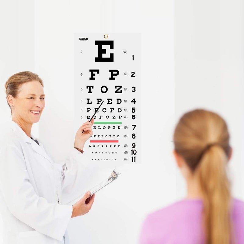 PECULA Store Eye Chart for Exams - Snellen Wall Chart 20 Feet, 11 X 22 in. - Image 5
