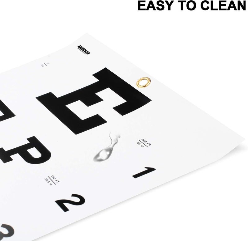 PECULA Store Eye Chart for Exams - Snellen Wall Chart 20 Feet, 11 X 22 in. - Image 3