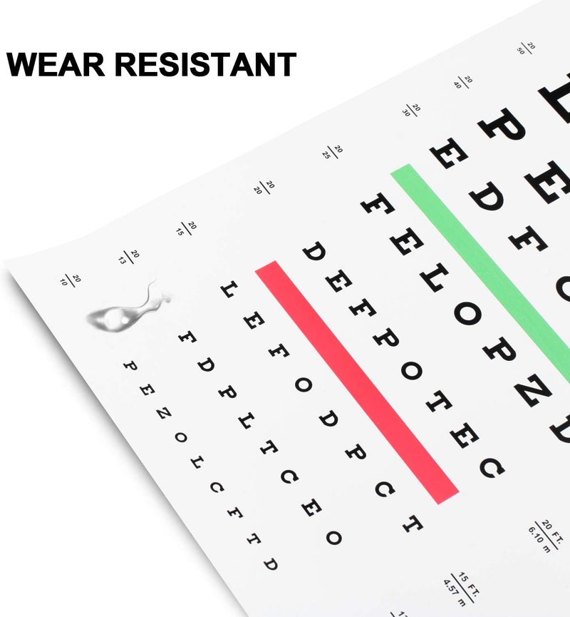 PECULA Store Eye Chart for Exams - Snellen Wall Chart 20 Feet, 11 X 22 in. - Image 4