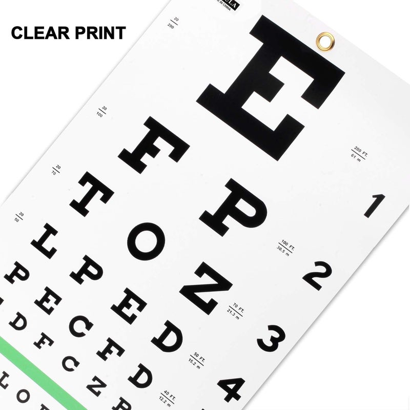 PECULA Store Eye Chart for Exams - Snellen Wall Chart 20 Feet, 11 X 22 in. - Image 2