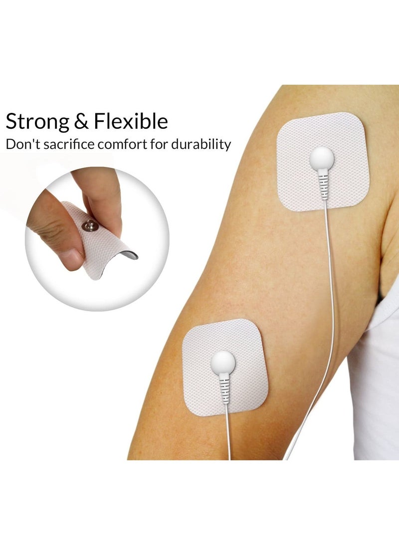 Generic 20 Pcs Electrodes Pads Reusable Tens Pads for EMS Muscle Stimulator Using 3.5mm Connector  - Image 3