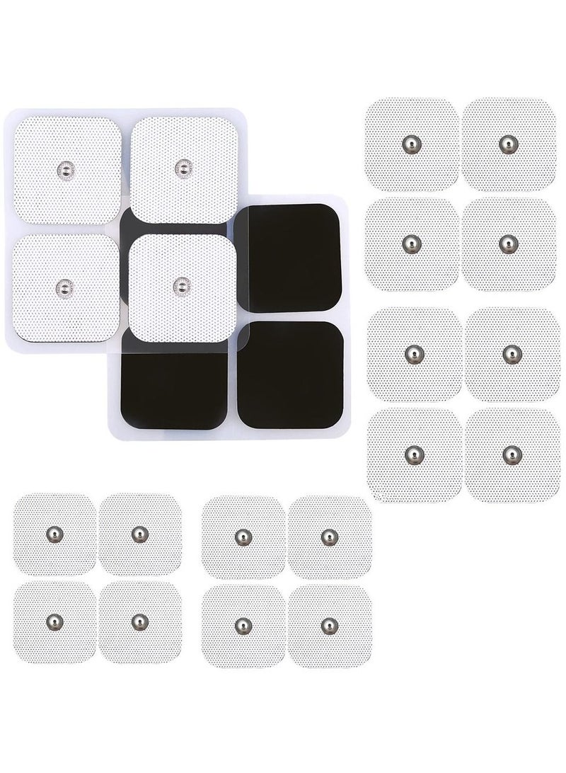 Generic 20 Pcs Electrodes Pads Reusable Tens Pads for EMS Muscle Stimulator Using 3.5mm Connector  - Image 1