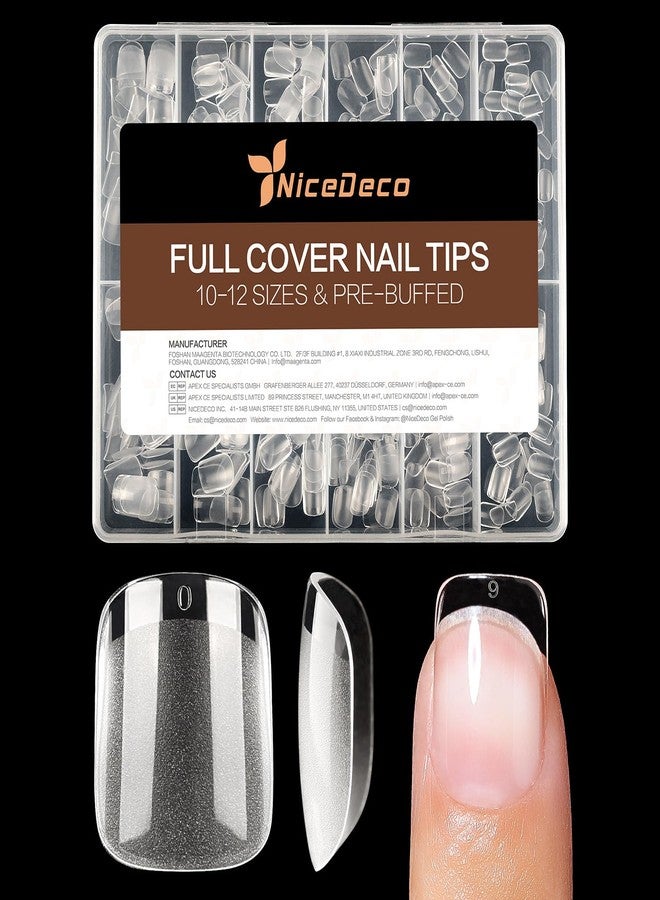 Nicedeco Gel Nail Tips Short Square Shape Nails, 504Pcs Pre Shaped Soft Tips Full Cover False Nails for Gel Nail Extensions Press on Nails - 011 - Image 1