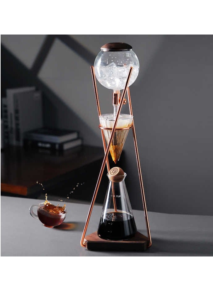 زيروهيرو صانع قهوة بالتنقيط البارد من زيرو هيرو - ماكينة صنع القهوة المثلجة الكلاسيكية - قهوة مثلجة - برج القهوة الباردة 500 مل - ماكينة قهوة بالتنقيط البارد - زجاج البوروسيليكات / الفولاذ المقاوم للصدأ / الخشب. الأفضل للمقاهي والمكاتب أو الباريستا. - Image 4