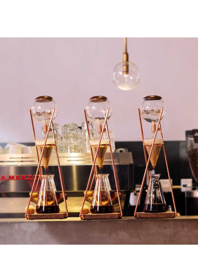 زيروهيرو صانع قهوة بالتنقيط البارد من زيرو هيرو - ماكينة صنع القهوة المثلجة الكلاسيكية - قهوة مثلجة - برج القهوة الباردة 500 مل - ماكينة قهوة بالتنقيط البارد - زجاج البوروسيليكات / الفولاذ المقاوم للصدأ / الخشب. الأفضل للمقاهي والمكاتب أو الباريستا. - Image 2