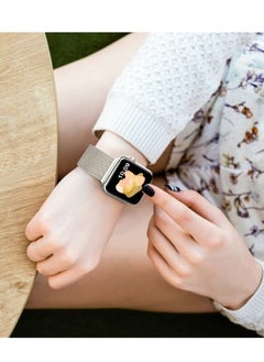 ANYOGRO Compatible with Apple Watch Band 42mm 44mm 45mm 46mm 49mm for Women and Men, Stainless Steel Magnetic Metal Wristband Strap Compatible with iWatch Series 10 9 8 7 6 5 4 3 2 1 SE 2/1 Star Light  - Image 3