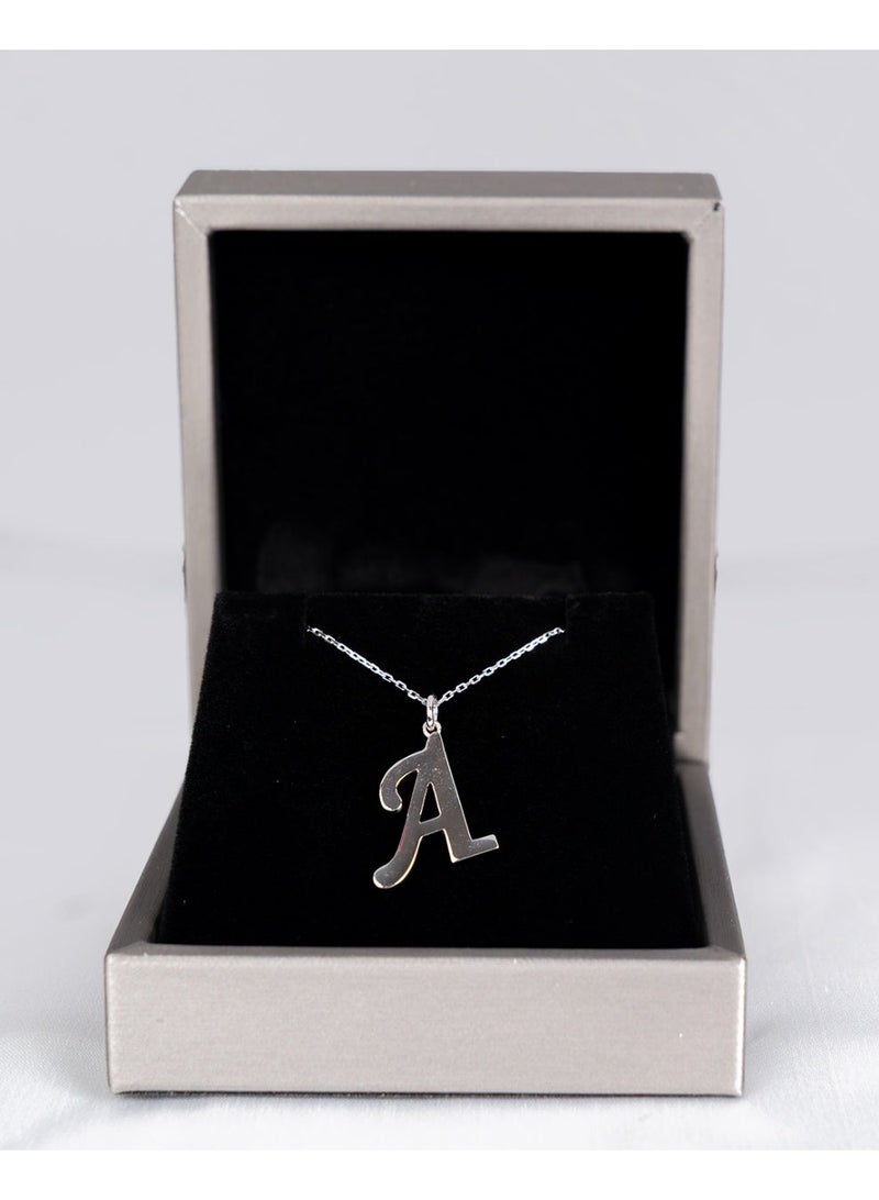 Kannan Jewels 925 Sterling Silver English Letter Pendant – A – Initial Necklace Charm - Image 1