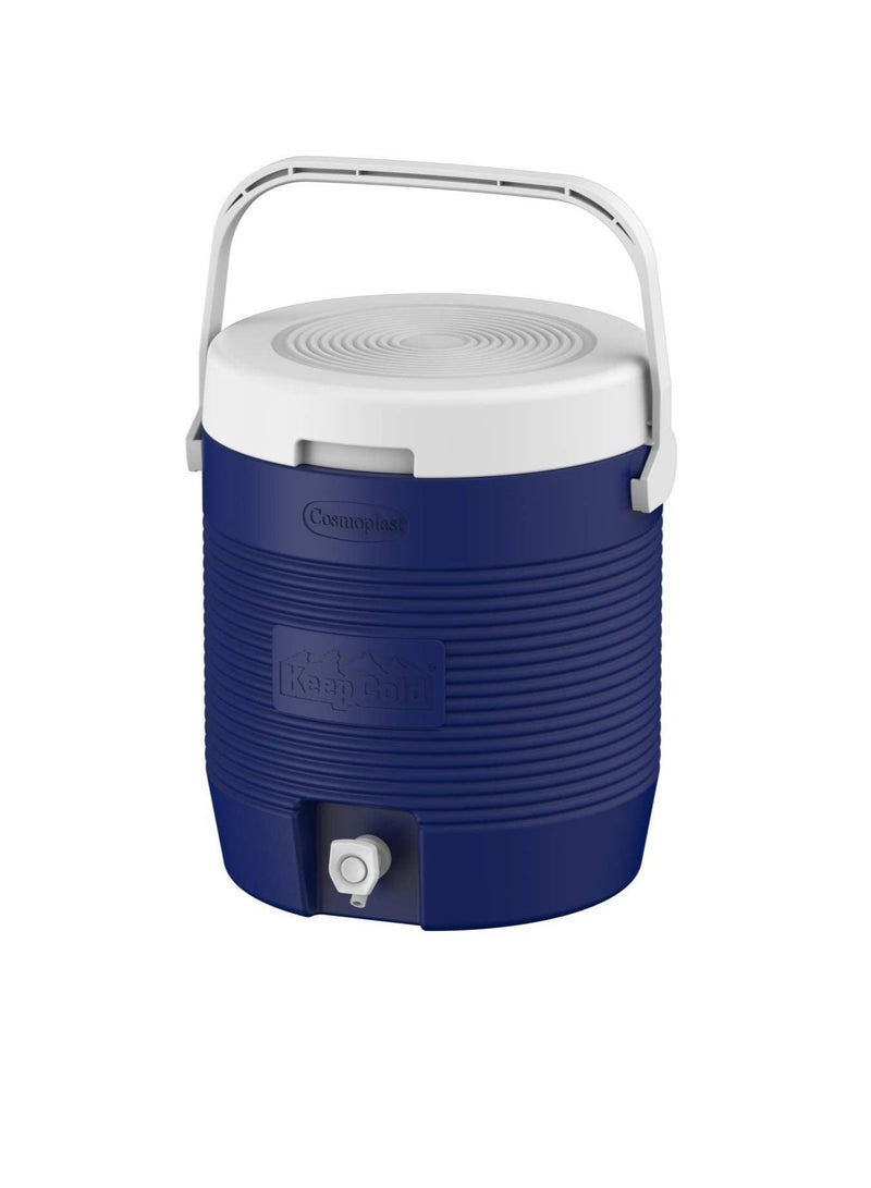 Cosmoplast Cosmoplast MFKCXX012BL Keep Cold Plastic Insulated Water Cooler, Small, 12 Litres - Blue - Image 1