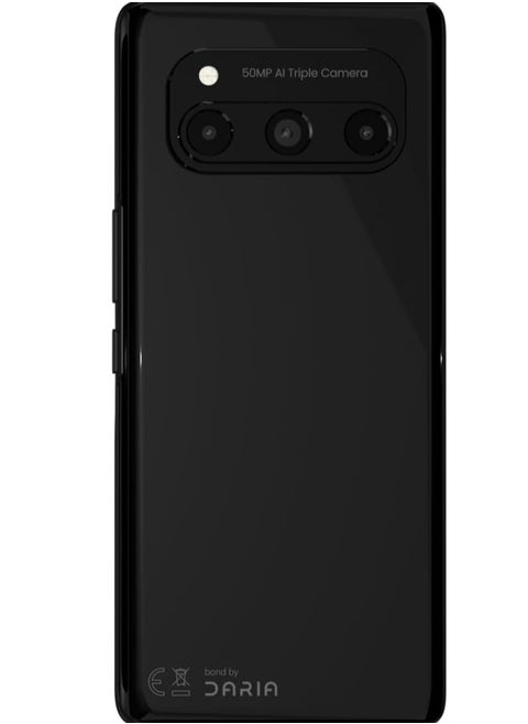 Daria BOND 5G Android 14 Smartphone, 8GB RAM, 256GB Storage, 50MP AI Triple Camera, 120Hz Curved AMOLED, Octa-Core 2.6 GHz, Web3 Monetization, Free Daria Entertainer subscription, Built-In Wallet, Piano Black Color, 66 Watts Super-Fast Charge