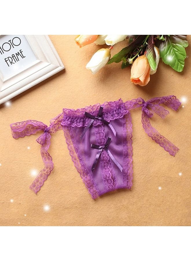 3 Pcs Women Girl Lace Briefs Set Lingerie wear Comfortable Underwear Anti-bacterial Breathable Waist Body Shaper Underpants Panty Slimming Elastic Briefs,Nightly Sleepwear Honeymoon Hot Wear Dresses - Image 3