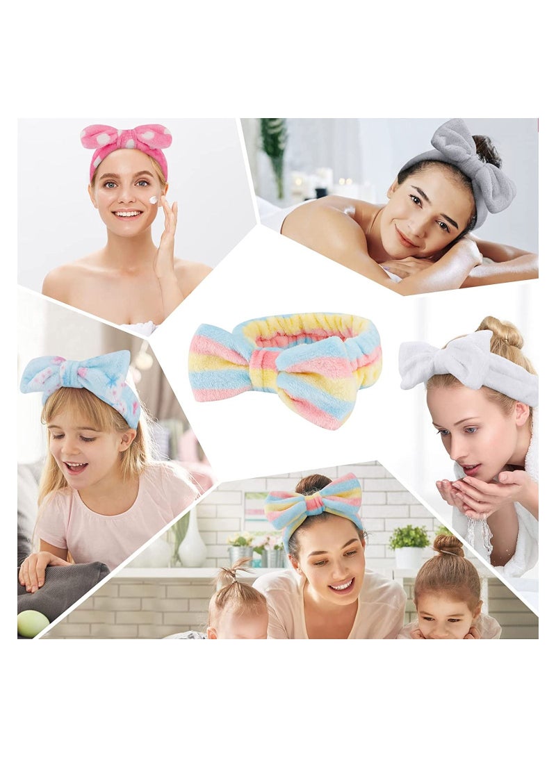 ORiTi 6 Pcs Spa Headband, Bow Hair Band, Hair Band for Washing Face, Makeup Headband, Headband for Washing Face, Skincare Headbands - Image 2