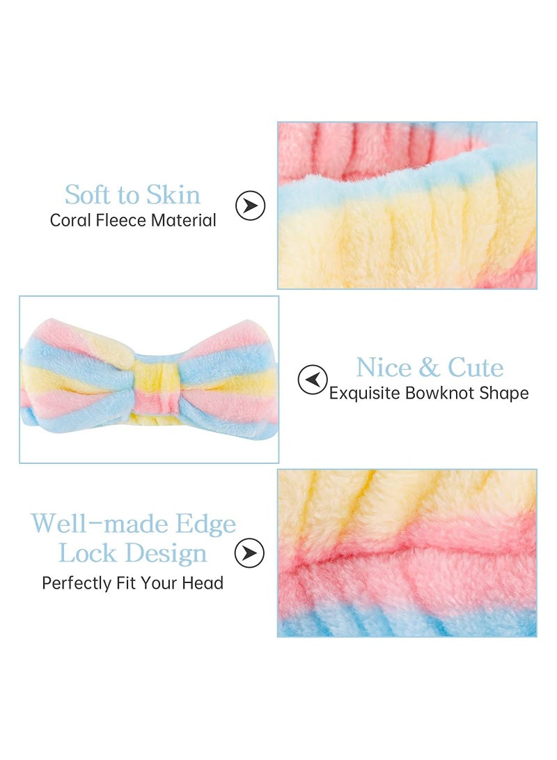 ORiTi 6 Pcs Spa Headband, Bow Hair Band, Hair Band for Washing Face, Makeup Headband, Headband for Washing Face, Skincare Headbands - Image 3