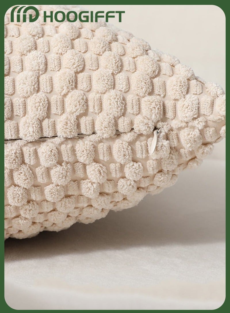 هوغيفت طقم أغطية وسائد 4 قطع مقاس 45×45 سم مخمل هولندي مع سحاب مخفي – أغطية مخدات مربعة ديكور للكنب وغرفة المعيشة والمجلس وغرفة النوم - Image 5