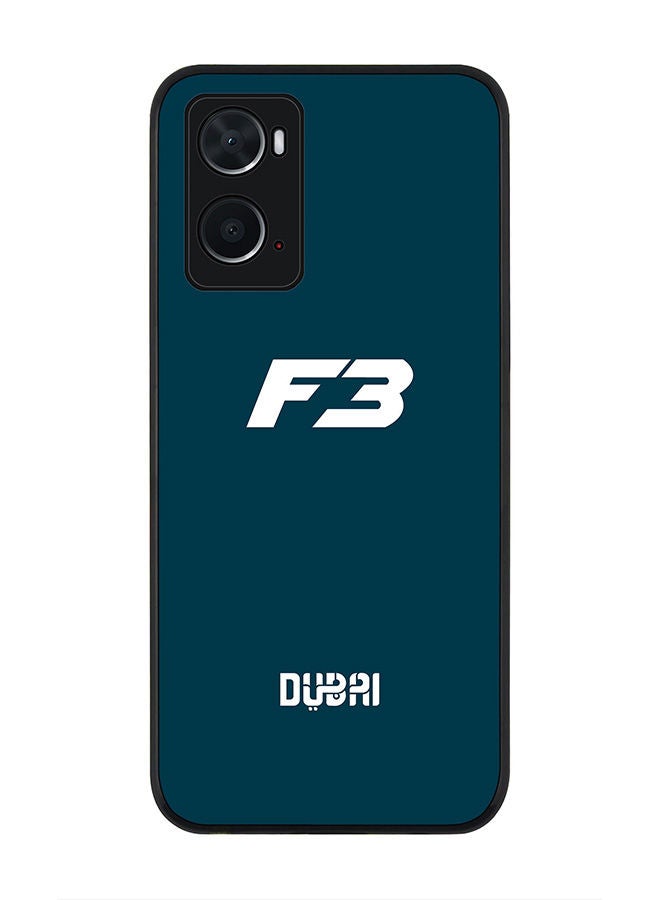 Stylizedd Rugged Black edge case for Oppo A96 4G/A36/A76 Slim fit Soft Case Flexible Rubber Edges Anti Drop TPU Gel Thin Cover -  Faz3 Dubai Blue - Image 1