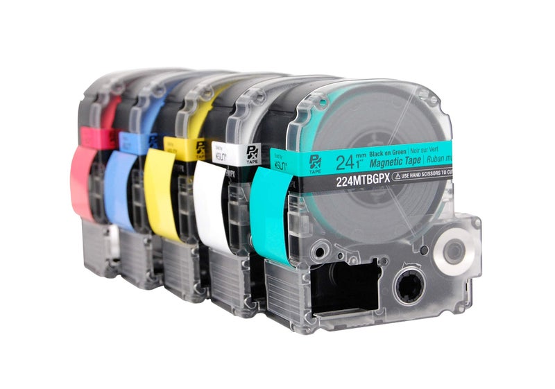 LABELWORKS Epson LABELWORKS 224MTBRPX-4.9 Genuine Magnetic Tape Cartridge - Black on Red Magnet Label Maker Tape - 1" (24MM) Wide, 4.9 ft, Red - Image 5