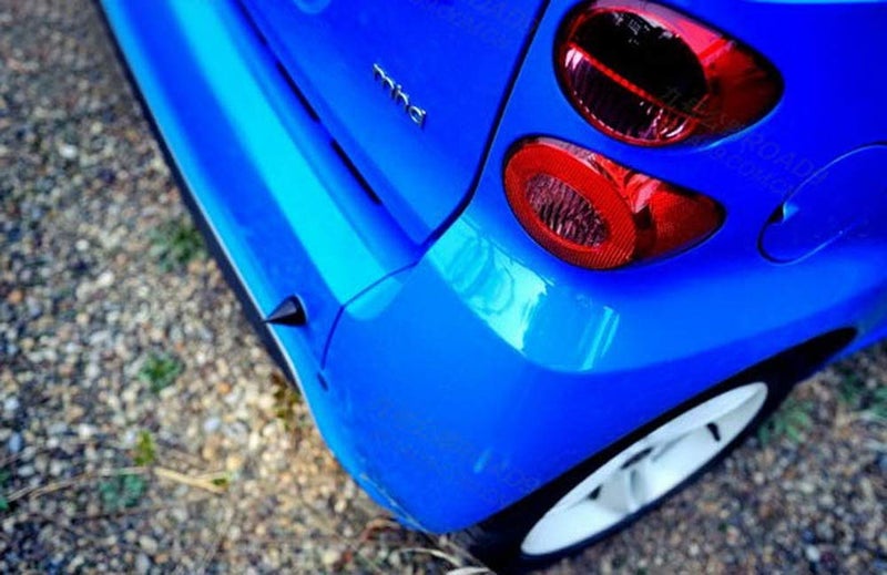 iJDMTOY iJDMTOY Matte Finish Black Finish Front or Rear Bumper Protector Spikes Guards Compatible with 2007-2015 W451 Smart Fortwo  - Image 4