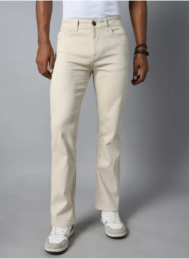 هاي ستار High Star Mid Rise Plain Regular Fit Jeans