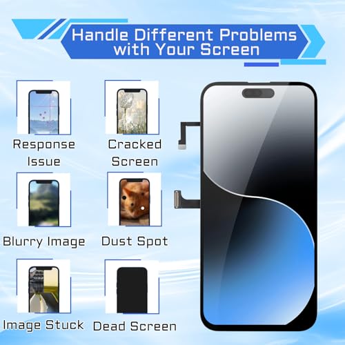DGSCSMY for iPhone 15 Pro Screen Replacement 6.1" LCD Display Digitizer with Front Speaker Waterproof Adhesive Sticker 3D Touch Full Assembly Repair Fix Tools Kit A3102 A2848 A3101 A3104 - Image 4