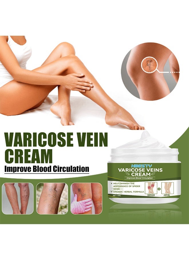 HBESTY Varicose Veins Cream, Soothing Leg Cream, Varicose And Spider Veins Treatment Cream, Improve Blood Circulation, Fast Relieve Swelling Pain 50G - Image 3
