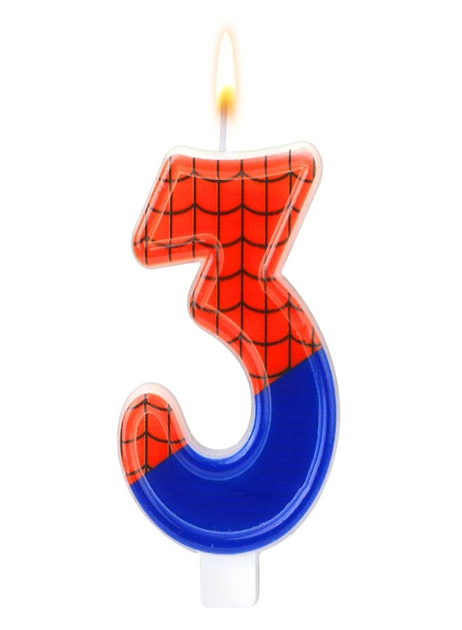 XIHIRCD Spider Themed Birthday Candles, Spider Web Candles Number Candle Cake Topper Candle Birthday Cake Candles Birthday Cake Decorations for Boy Birthday Party Halloween Party Supplies(3) - Image 1