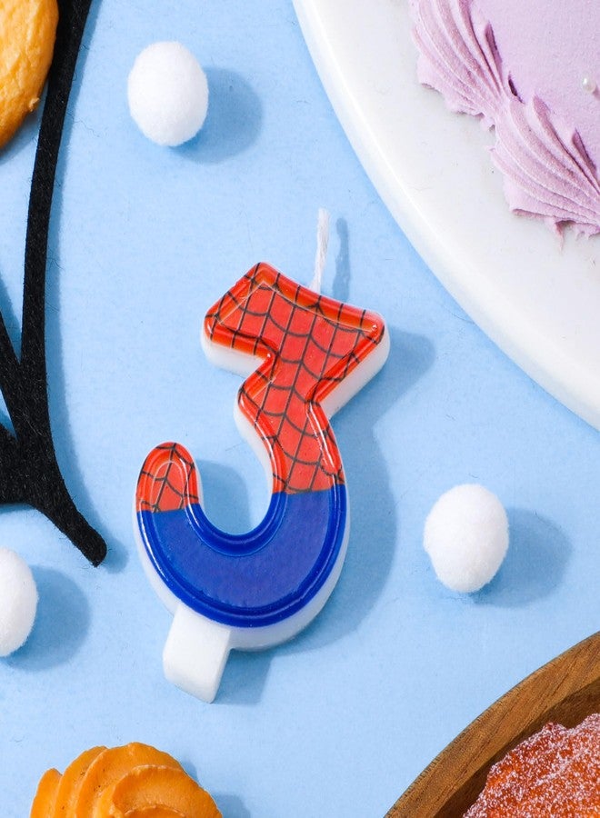 XIHIRCD Spider Themed Birthday Candles, Spider Web Candles Number Candle Cake Topper Candle Birthday Cake Candles Birthday Cake Decorations for Boy Birthday Party Halloween Party Supplies(3) - Image 5