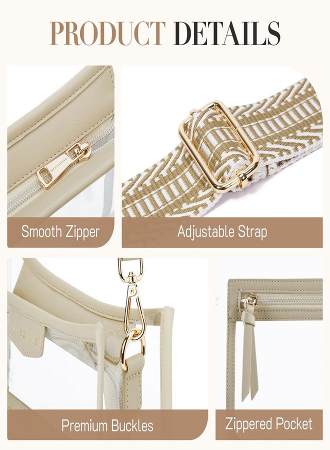 Missnine Clear Crossbody Bags for Women Stadium Approved Clear Purse for Concert Transparent Plastic Bag with Guitar Strap - Image 4