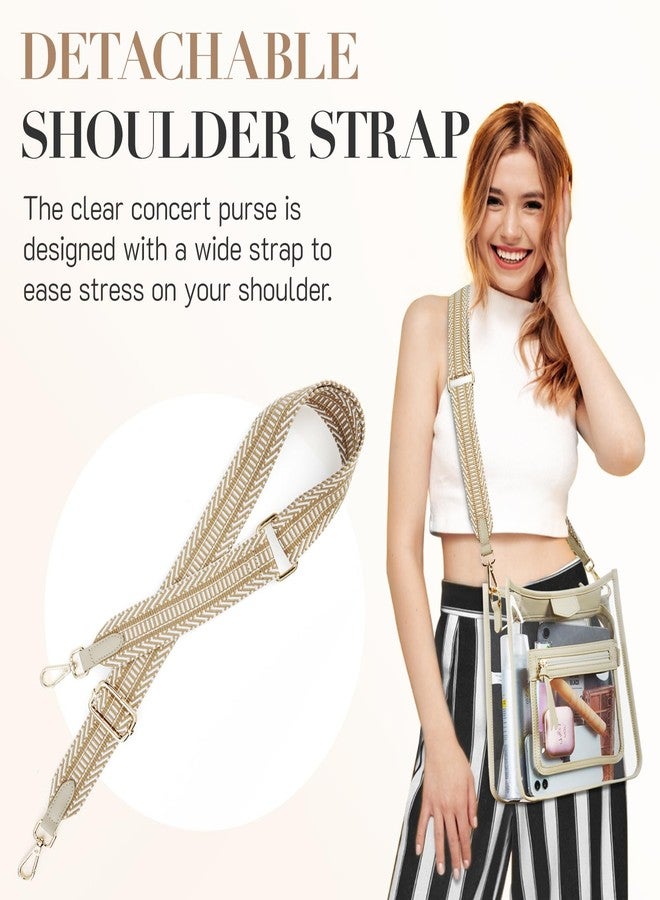 Missnine Clear Crossbody Bags for Women Stadium Approved Clear Purse for Concert Transparent Plastic Bag with Guitar Strap - Image 2