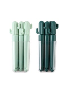 Generic 10 Pcs Cactus Shape Food Clip with 2 Storage Boxes, Sealing Clips for Food and Snack Bag, Chip Bag Clips  - Image 1