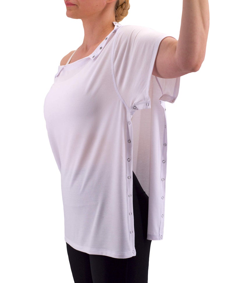 RENOVA MEDICAL WEAR Post Shoulder Surgery Shirt - Men's - Women's - Unisex Sizing White - Image 5