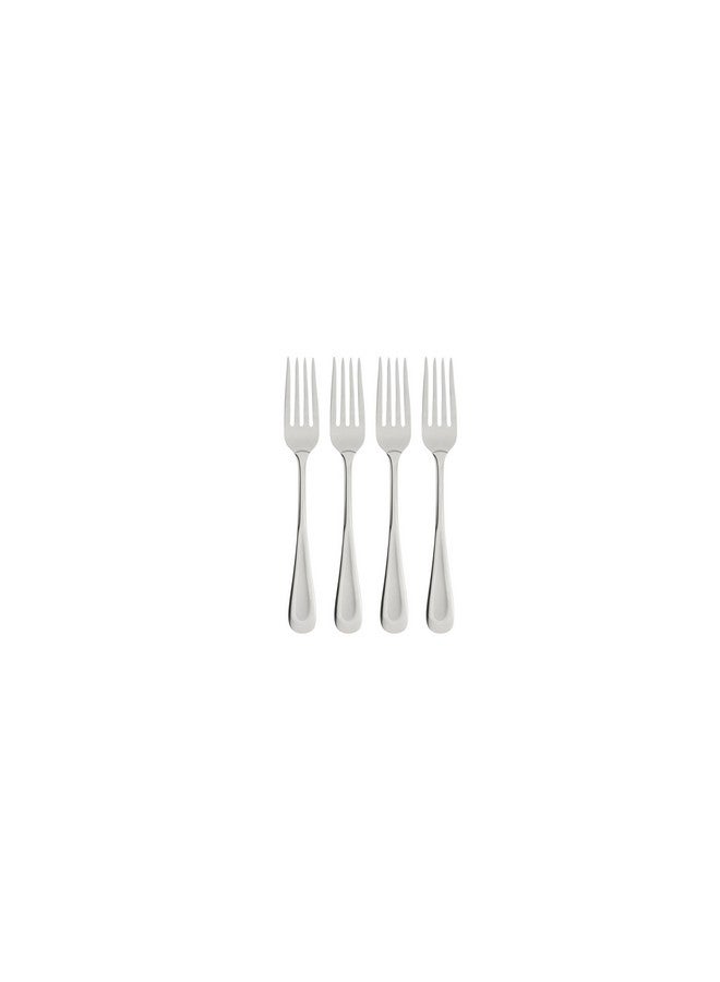 Oneida Satin Sand Dune Everyday Dinner Forks, Set of 4, 18/0 Stainless Steel, Silverware Set, Dishwasher Safe