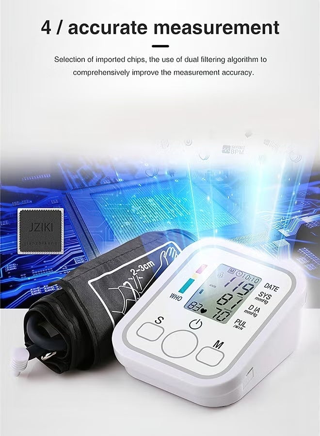 Blood Pressure Machine & Monitors Upper Arm with Wide Range Cuff for Home Use Wrist Adjustable Irregular Heartbeat & Hypertension Detector,blood pressure meter digital,blood pressure monitor,bp monitor - Image 5