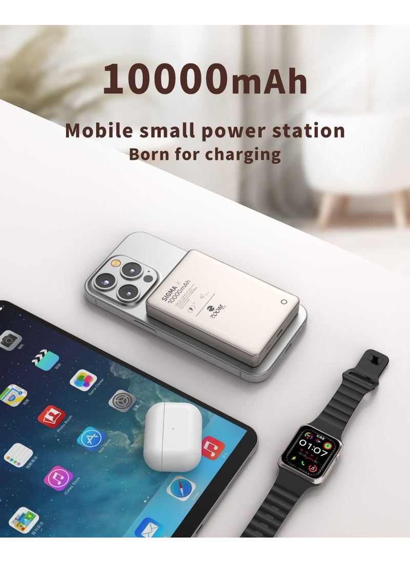 Zoom Plus - ZP W10 (SIGMA) Wireless Magsafe Power Bank 10000mAh with 15W - Image 1