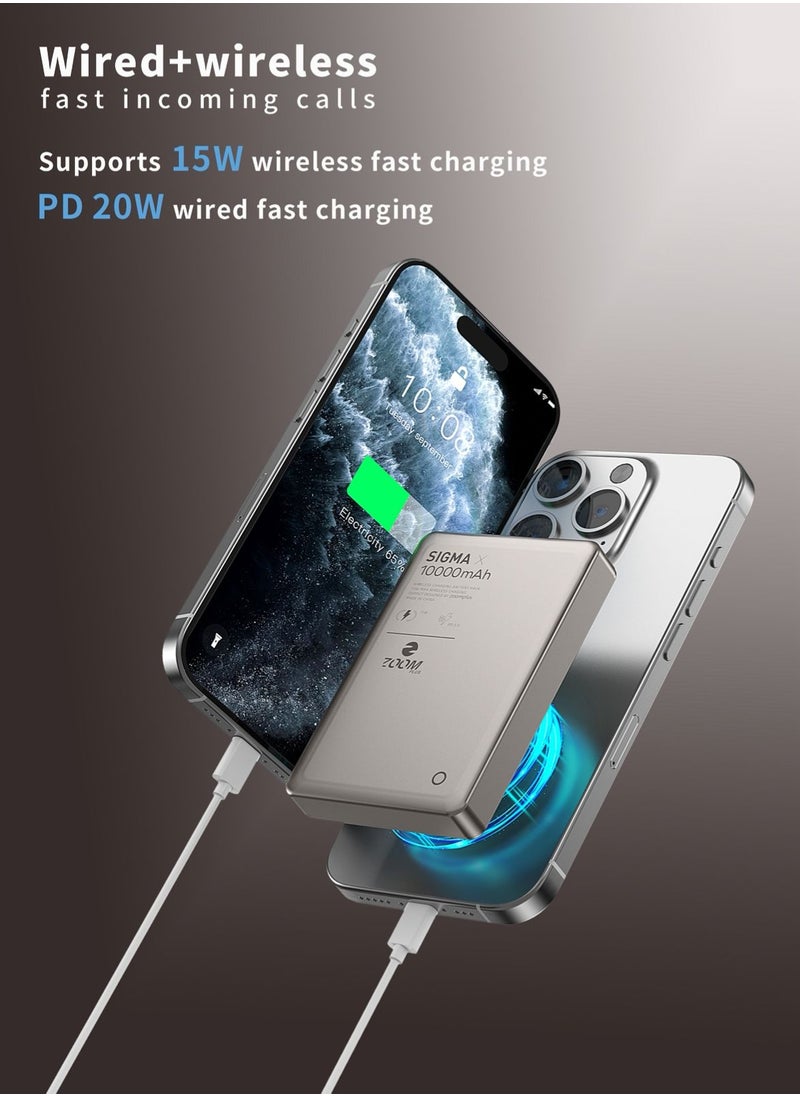 Zoom Plus - ZP W10 (SIGMA) Wireless Magsafe Power Bank 10000mAh with 15W - Image 1