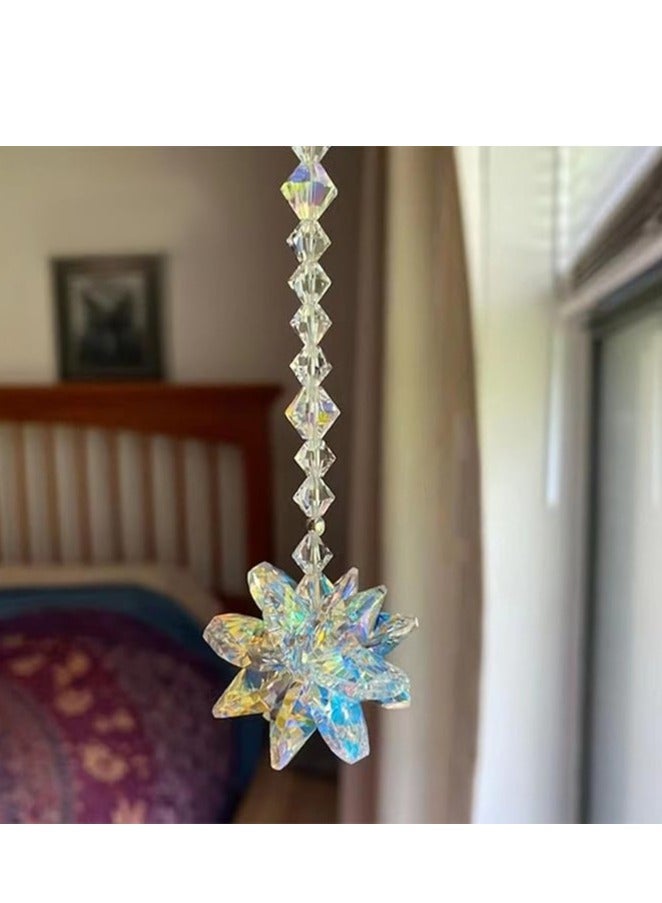 زينة شجرة عيد الميلاد قطعة واحدة من زينة شجرة عيد الميلاد الكريستالية الشفافة قلادة زينة عيد الميلاد المنزلية - Image 3