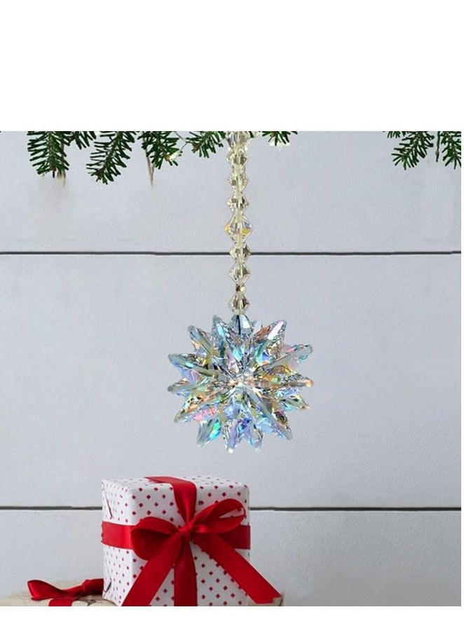 زينة شجرة عيد الميلاد قطعة واحدة من زينة شجرة عيد الميلاد الكريستالية الشفافة قلادة زينة عيد الميلاد المنزلية - Image 4