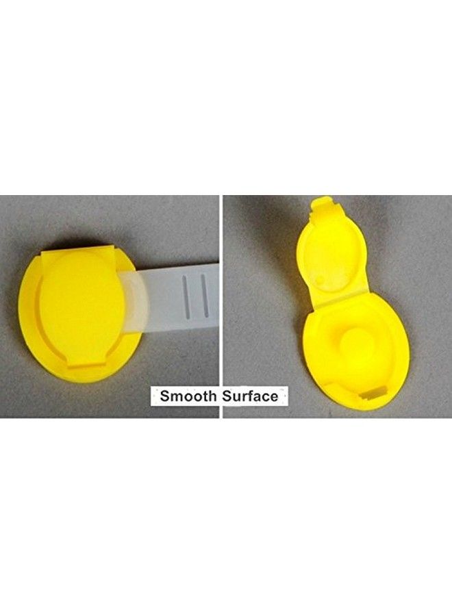 Kuhu Creations Kids Safety Lock For Drawer Fridge Cabinet And Many Other Appliances Or Furniture. (4 Unit Yellow Plastic Normal) - Image 5