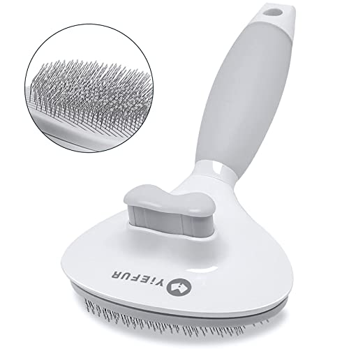 YiEFUR Cat Hair Brush,Cat Brush for Shedding,Soft Silicone Self Cleaning Brushes for Short and Long Haired Cats for Grooming and Shedding - Image 1
