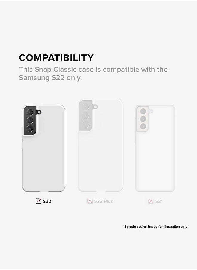 Stylizedd - Case for Samsung Galaxy S22 5G Slim Snap Classic Series Shield Matte Finish Print - Flower Power - Image 1
