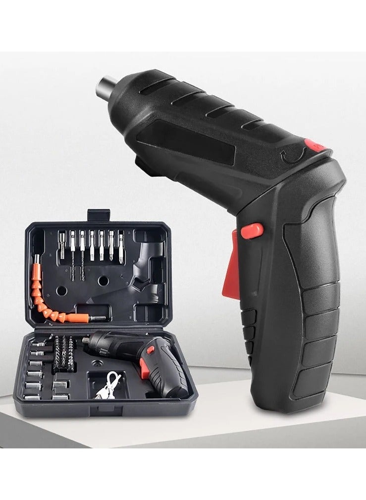Electric Cordless Screwdriver Drill Driver Set 47 Piece Screwdriver Set Cordless Electric Push & Go Screwdriver Set With 45 Pieces Orange Cordless Power Accessories In Kit Box For Screwdriving