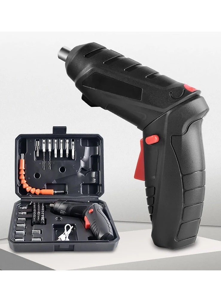 DubaiGallery - Electric Cordless Screwdriver Drill Driver Set 47 Piece Screwdriver Set Cordless Electric Push & Go Screwdriver Set With 45 Pieces Orange Cordless Power Accessories In Kit Box For Screwdriving - Image 1