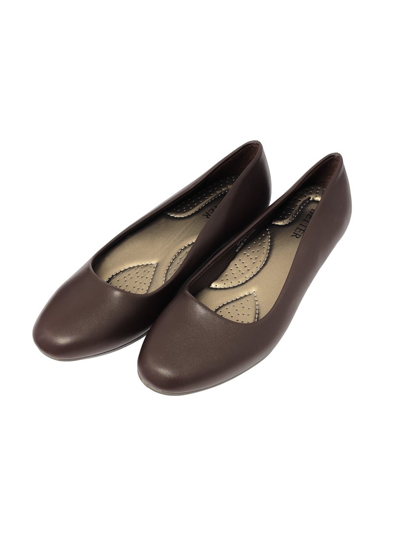 Better Women's Ballerina for everyday use Dark Brown - Image 1
