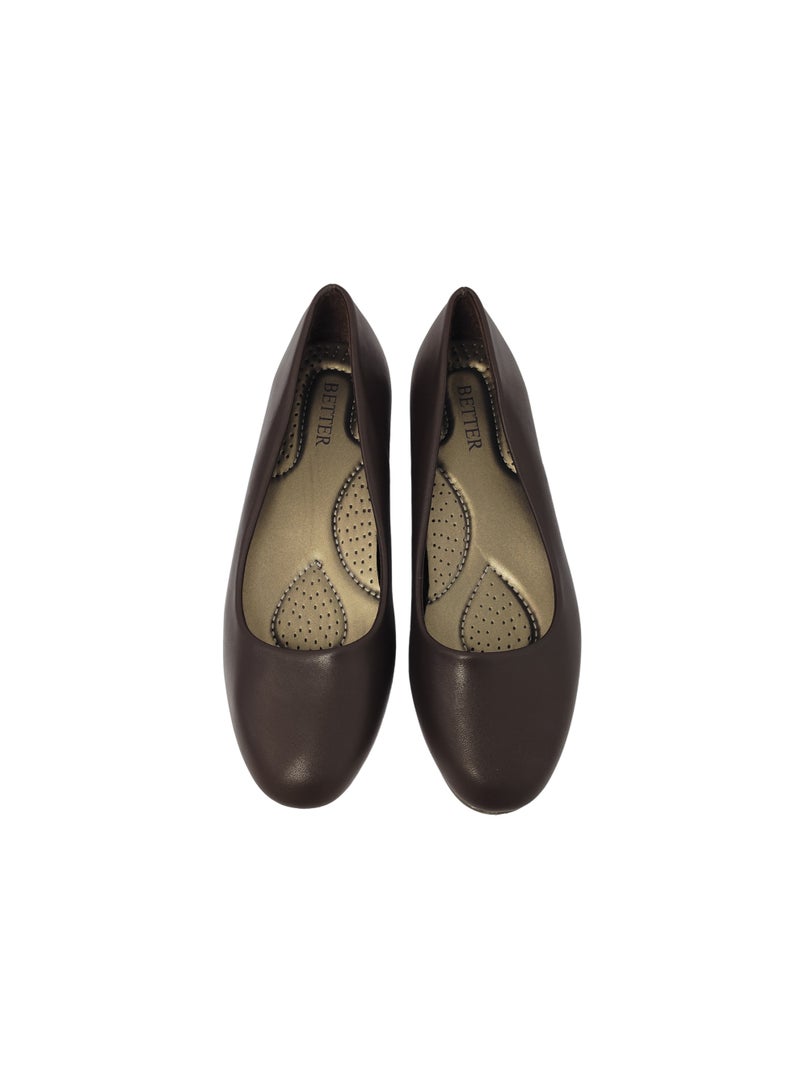 Better Women's Ballerina for everyday use Dark Brown - Image 2
