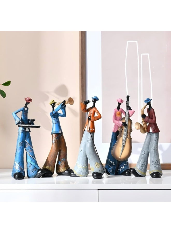 Retro Band Singer Resin Statue, Abstract Musician Figurine, 28cm Tall - Image 5