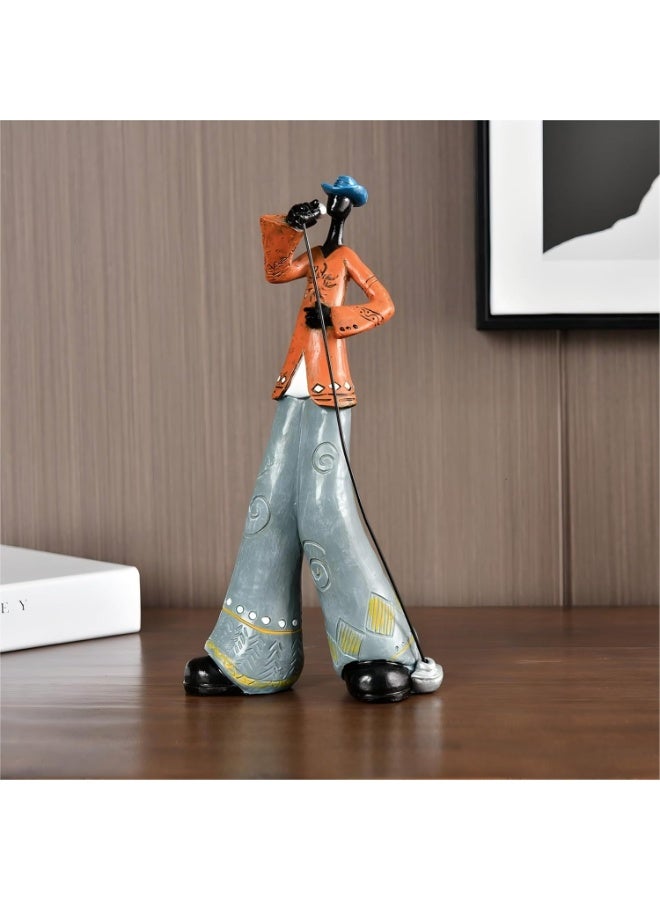 Retro Band Singer Resin Statue, Abstract Musician Figurine, 28cm Tall - Image 3