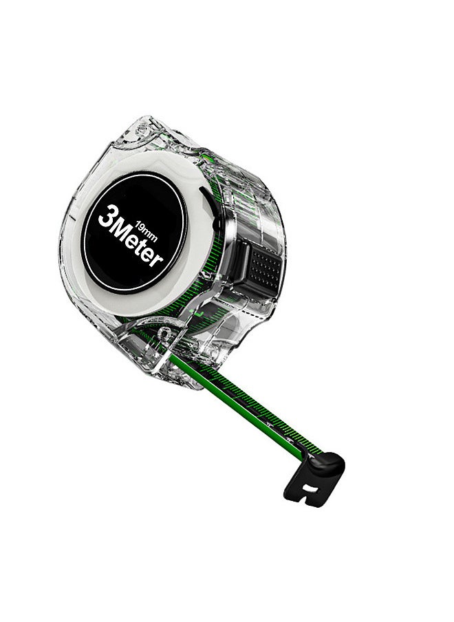 Generic Tape Measure High-Precision Tape Measure Fluorescent Color Double-Sided Ruler Band with Transparent Shell Metal Axis Scale is Clear, Fall-Proof and Wear-Resistant, Suitable for Many Occasions  - Image 1