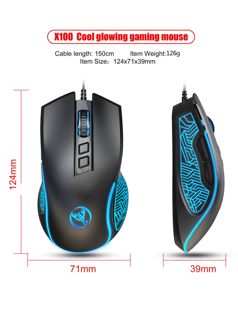 Gaming Wired Keyboard With Mouse Set