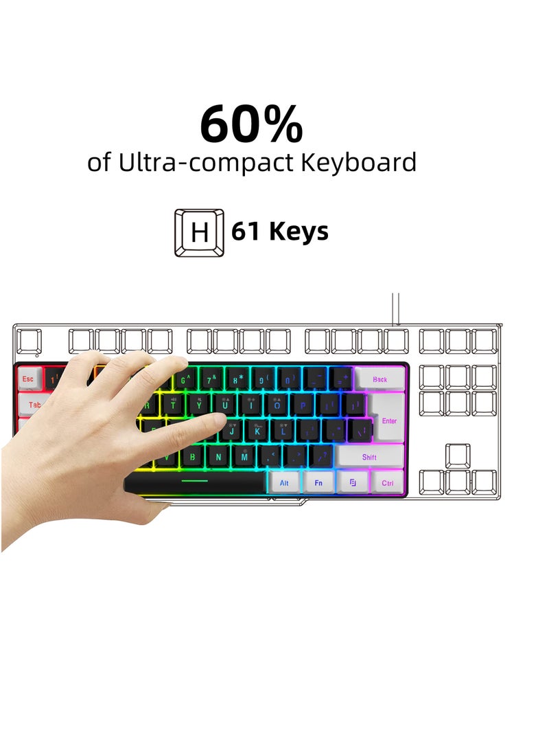 Gaming Wired Keyboard With Mouse Set
