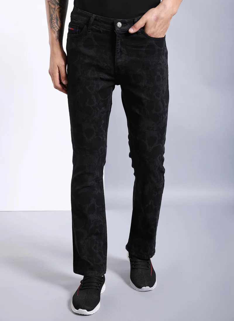 Men Bootcut Solid Mid-Rise Stretchable Jeans