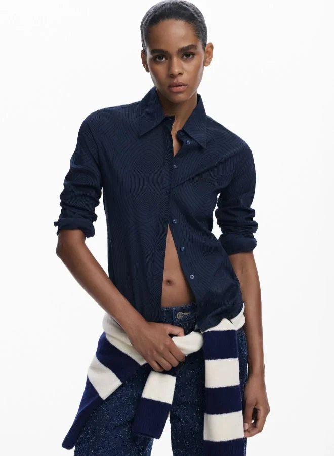 ديسيجوال قميص سادة محكم