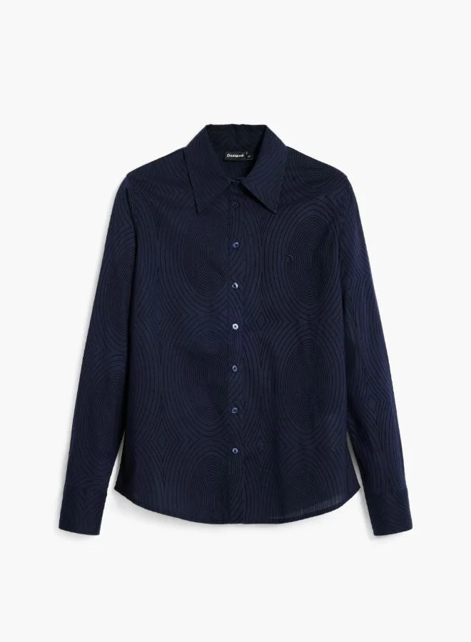 DESIGUAL Black Textured plain shirt for Women | Best Price UAE